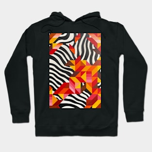 may abstract yellow black and white Hoodie